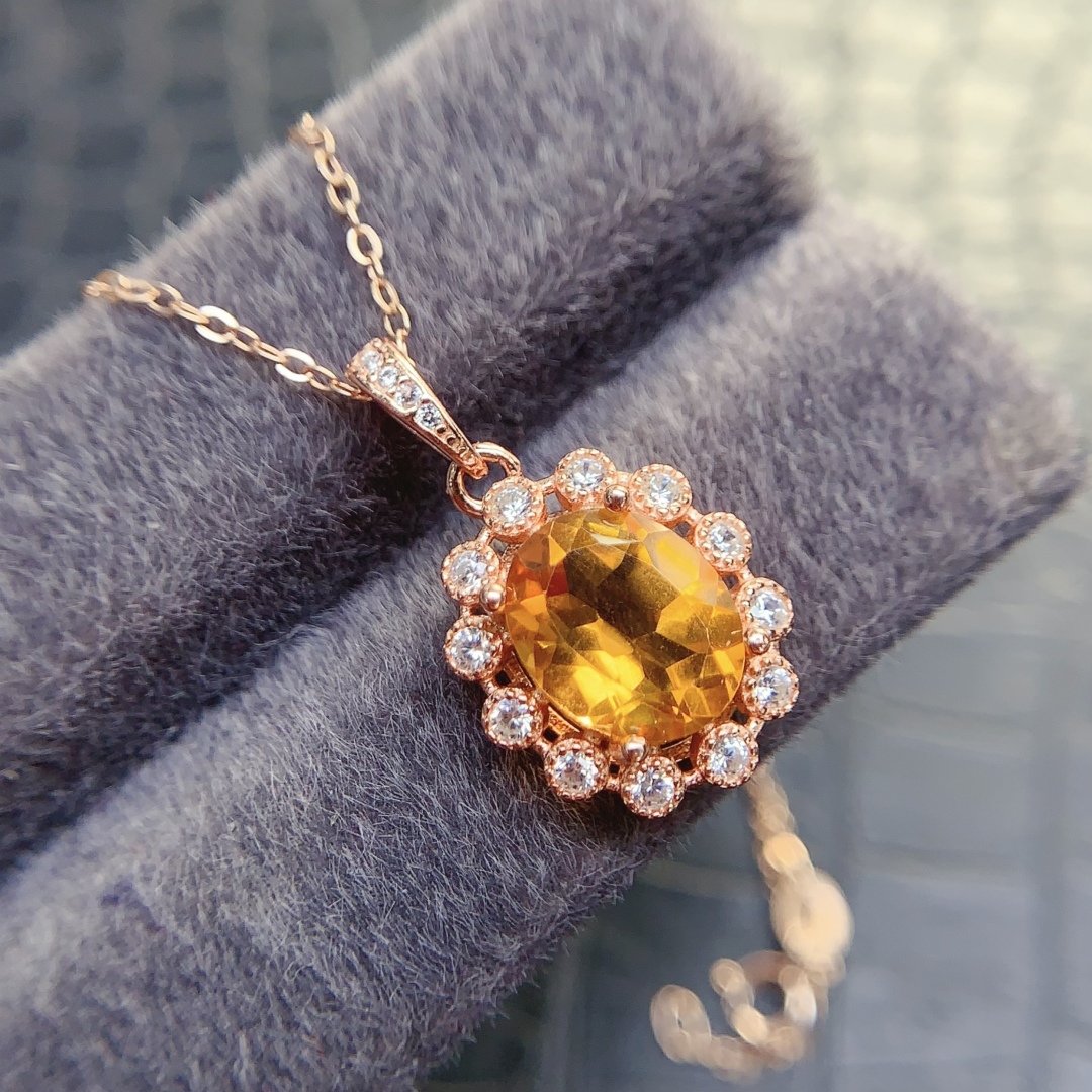 Citrine Pendant Necklace