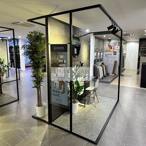 MACHUAN 定制现代风格铁质粉末涂层落地式瓷砖展示架可拉出式搁板易于组装浴室用 - Product Image 5