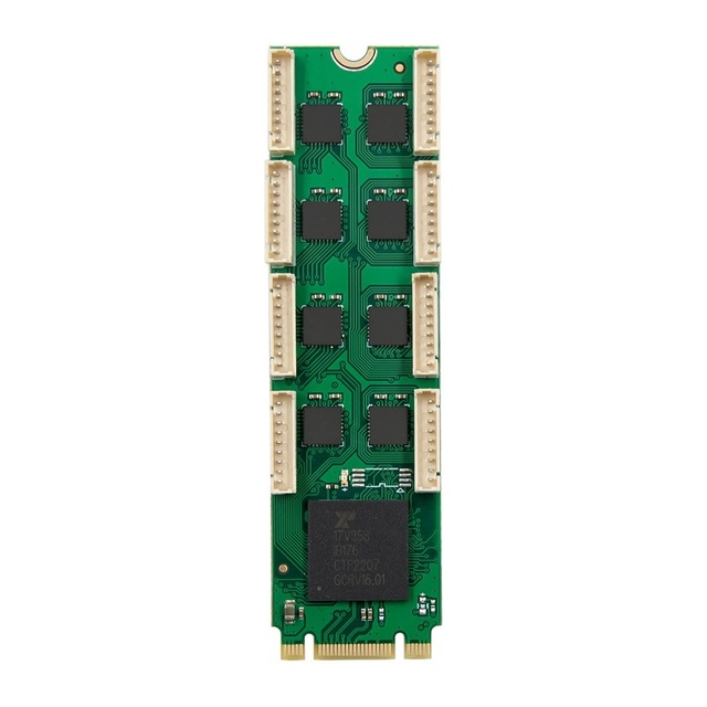 M.2 B+M Key ST359 8-Port RS-232 Serial COM Card with EXAR XR17V358 for Industrial PC