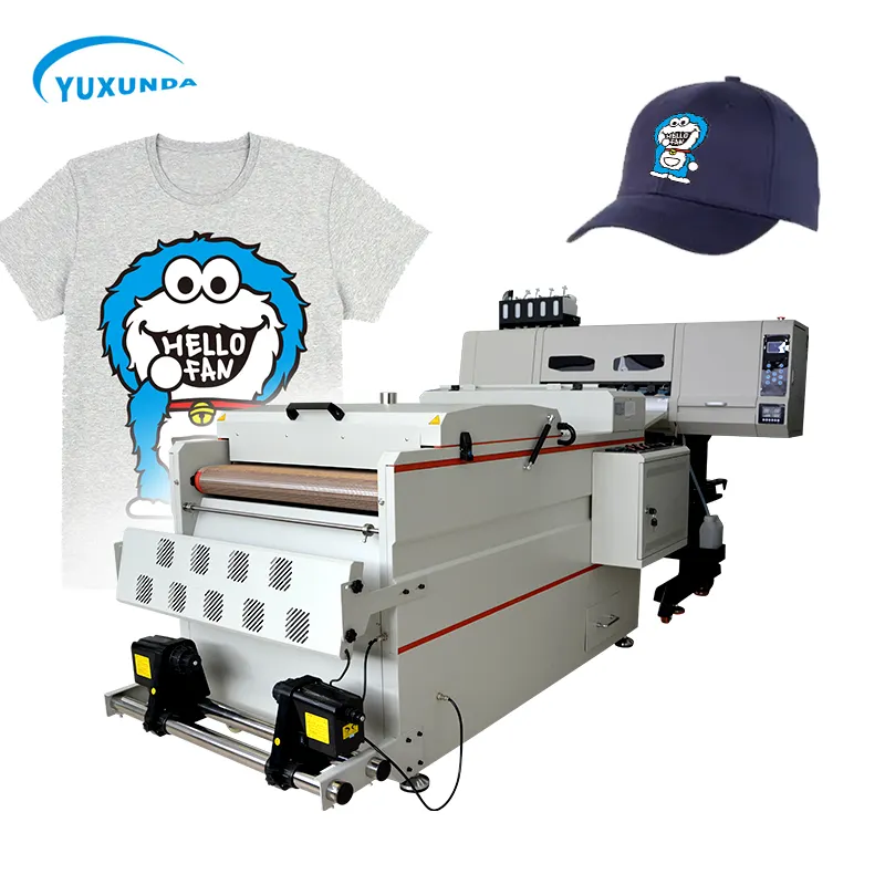 Impresora DTF de velocidad rápida, rollo de transferencia de camisa, película de Mascota, máquina mezcladora de polvo y polvo de fusión en caliente