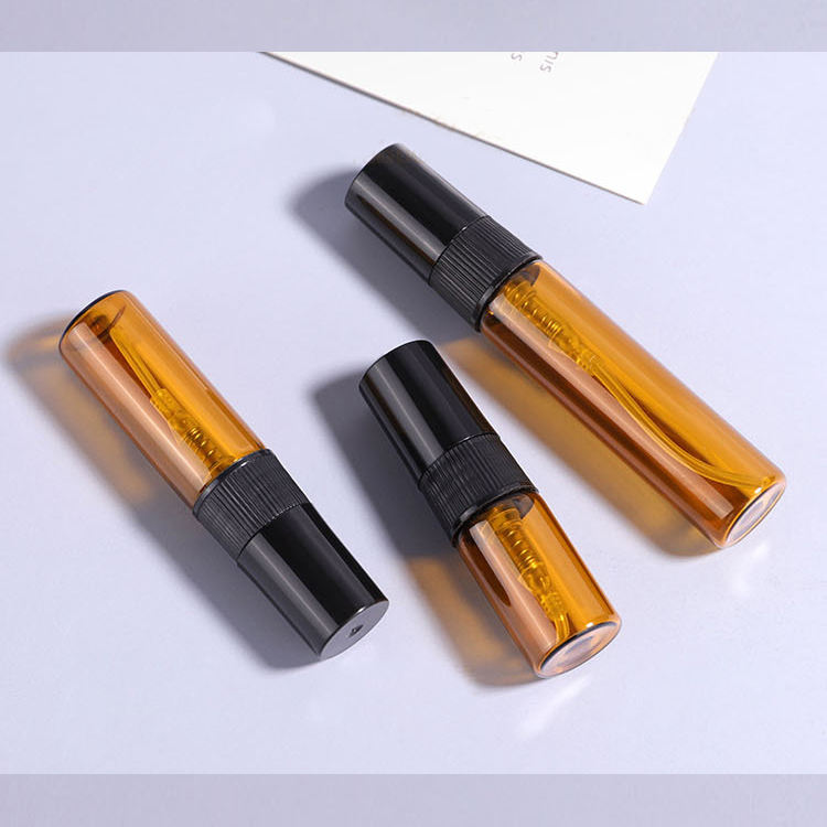 2ml 3ml 5ml 8ml 10ml Fast Delivery Refillable Glass Sample Perfume Tester Bottle with clear White Black Plastic Cap