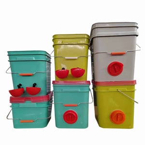 Emballage <span class=keywords><strong>de</strong></span> seaux en plastique carrés d'alimentation recyclable baril <span class=keywords><strong>de</strong></span> stockage en gros avec poignée et couvercle - Product Image 3