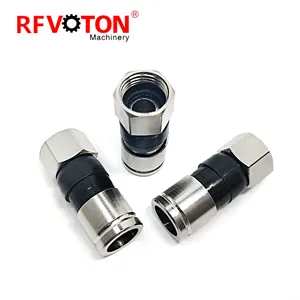 Waterproof Cable TV F Male Crimp Connector RG6 Coaxial Connector Compression F Type Connector Rg6