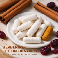 Capsules de berbérine et cannelle de Ceylan OEM ODM Marque Privée Vente en Gros Haute Qualité Soutien Métabolique pour la Gestion du Poids