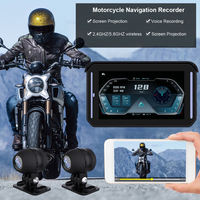 Carplay étanche 1080P 5 pouces WiFi sans fil Android-Auto DVR moniteur Dash Cam GPS Navigation TPMS