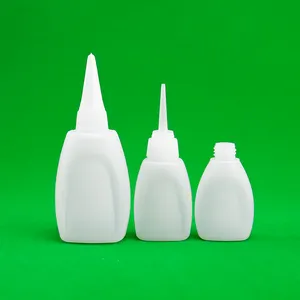 Bouteille vide en plastique liquide de colle Bouteille de colle super cyanoacrylate Bouteille en plastique HDPE avec bouchon