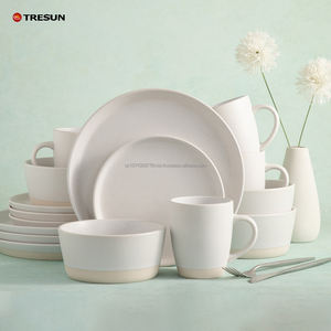 Service de Vaisselle TRESUN de 16 Pièces en Grès Blanc Mat de Luxe Style Nordique pour 4 Personnes, Logo Personnalisé, Compatible Lave-Vaisselle/Micro-ondes, Échantillon Gratuit - Product Image 2