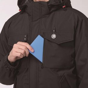 Blouson d'hiver unisexe BURTLE, bleu marine, taille 3XL, coque rigide avec Cordura et rembourrage, résistant à l'eau et doux, 5,0 étoiles - Product Image 5
