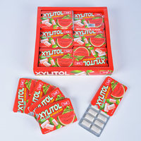 Vente en gros de chewing-gum miniature personnalisé saveur menthe fraîche xylitol pastèque saveurs fruits