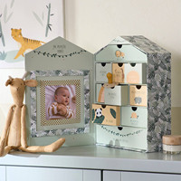 Boîte pour calendrier de l'avent personnalisée de luxe nouveauté faite à la main vert aqua boîte cadeau pour bébé souvenir de noël boîte souvenir dent de bébé