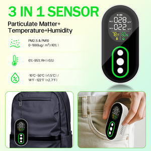 Moniteur de qualité de l'<span class=keywords><strong>air</strong></span> portable classé IP67, détecteur de PM2.5 et PM10 avec affichage LCD de la température et de l'humidité - Product Image 3