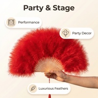 Éventail de danse en plumes de dinde épaissies de qualité supérieure pour décorations nuptiales, défilés de Cheongsam, spectacles de danse et enterrements de vie de jeune fille pour adultes