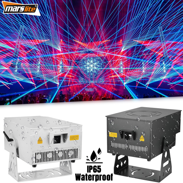 Marslite 3d Animation Laser Light 30W Animation Laser Light RGB Full Color DJ Wedding Laser Light Outdoor Waterproof Laser Light