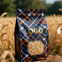 Sachets refermables en Mylar de qualité alimentaire avec fenêtre transparente, fermeture éclair refermable pour l'emballage des aliments et du thé, taille personnalisée disponible