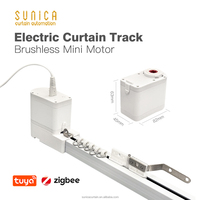 Mini Moteur de Rideau Intelligent en Alliage d'Aluminium Silencieux Sans Balais 3 Vitesses avec Support Matter