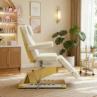 Lit de massage électrique professionnel de luxe, table de soin du visage réglable pour salon médical et esthétique