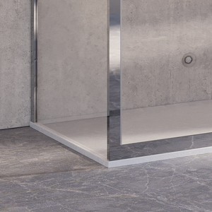 Kamalu KI4000S Modern 150x70 Steel <b>Shower</b> Screen Enclosure Frameless and Waterproof with 8mm Thick Glass for <b>Shower</b> <b>Room</b> - Product Image 3