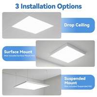 Panneau de rétroéclairage carré 3-CCT commutable ErP certifié 120lm/w 60x60 LED panneau lumineux mince éclairage commercial de bureau à domicile