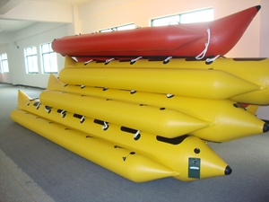 0.9mm 1.2mm PVC thuyền chuối Inflatable trò chơi dưới nước cho 4-12 người ngoài trời towable - Product Image 5