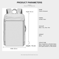 Sac à dos pour ordinateur portable Oxford imperméable, léger, grande capacité, écologique, durable, minimaliste, pour les voyages d'affaires et les sorties quotidiennes pour hommes