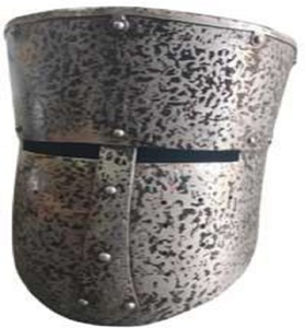 Casco de Acero Medieval de Cruzado con Armadura Facial Completa, Perfecto para Disfraces de Caballero, Recreación Histórica y Decoración del Hogar - Product Image 5