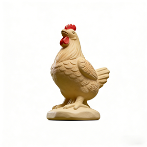 Estatua de Gallina Roja Marrón de Tamaño Real, Animal de Granja - Product Image 5