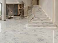 Dalles de marbre blanc d'Alaska pour revêtements de sol de hall, murs de salle de bain, îlots de cuisine, comptoirs, tables à manger et dessus de meubles de salle de bain