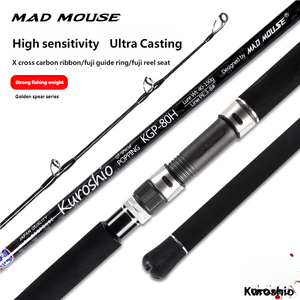 2,4 m 2,64 M Fuji guías asiento del carrete 2 secciones de alta resistencia Toray carbono EVA mango <span class=keywords><strong>Mad</strong></span> Spinning Popping caña de pescar - Product Image 2