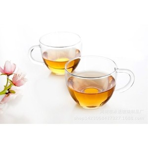 Taza de té de vidrio con asa de 336 ml, color sólido, forma cónica, para beber té, juego de regalo - Product Image 2