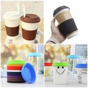Silicone Coffee <b>Cup</b> Lid <b>Reusable</b> Mug Cover with Logo Custom, Creative Leak Proof Water <b>Cup</b> Lid Dustproof Seal Lid for Mug <b>Cup</b> - Product Image 5