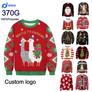 Custom Fully Knitted Unisex <strong>Cheap</strong> <strong>Christmas</strong> <strong>Jumper</strong> Jacquard Funny Xmas Pullover Recyclable Polyester Ugly <strong>Christmas</strong> Sweatshirt - Product Image 1