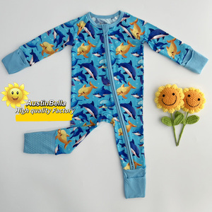 Pigiama per Neonati di Alta Qualità con Stampa in Morbido Bambù e Cerniera, Produttore di Tutine alla Moda per Bambini, Personalizzabile per Negozi di Boutique - Product Image 3