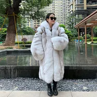 2021 New Style Real Fur Coat 100% Natural Fur Jacket Female Warm Leather  Fox Fur Coat High Quality Autumn And Winter New