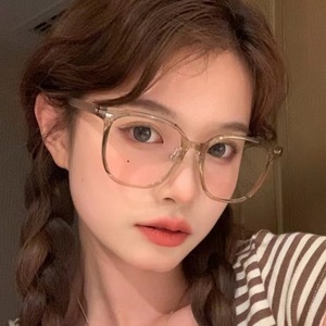 Montura de gafas ovaladas estilo coreano para mujer TR39001, lentes de PC con filtro de luz azul, montura completa, gafas para visión de cerca - Product Image 2