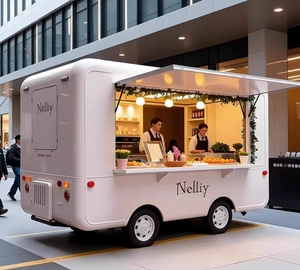 Carrito de Venta de Té con Leche, Carrito de Frutas, Carrito de Comida Móvil, Carrito de Aperitivos, Vitrina, Puesto Comercial, Desayunos, Mercado Nocturno, Cafetería - Product Image 4