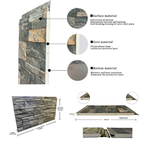Panneau mural extérieur moderne en acier Galvalume haute durabilité, isolé avec âme en <span class=keywords><strong>mousse</strong></span> PU, écologique, pour entrepôt extérieur - Product Image 3