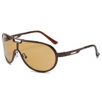 2025 Usine En Gros Dernière Tendance Conception Vintage Style Lunettes Classique En Métal Cadre Rétro Ovale Lunettes De Soleil pour Hommes