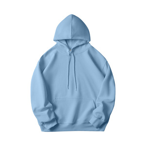 Sweat-shirt à capuche avec poches 350G, style parent-enfant, coupe ample unie, personnalisation pour réunion annuelle POD - Product Image 5