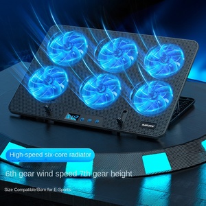 Base de radiateur pour ordinateur <span class=keywords><strong>portable</strong></span> universel muet à vitesse réglable avec écran d'affichage numérique LCD en matière plastique <span class=keywords><strong>refroidisseur</strong></span> pour ordinateur <span class=keywords><strong>portable</strong></span> en stock - Product Image 2