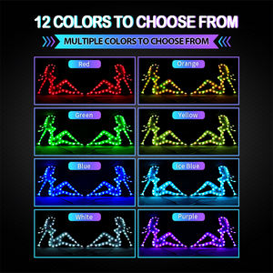 Coppia di Luci <span class=keywords><strong>LED</strong></span> RGB Decorative per Parafango Camion, Lampada Ambientale con Telecomando USB, Adesivo Luminoso per Parabrezza Anteriore e Posteriore - Product Image 6