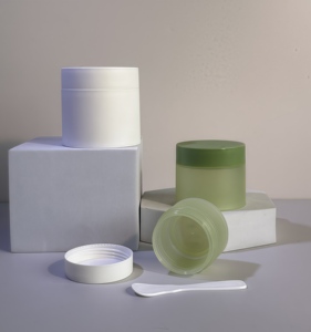 Cao cấp sang trọng hai lớp PP Jar mờ nắp vặn màu trắng công suất cao <span class=keywords><strong>container</strong></span> cho chăm sóc da Kem mắt kem lotion bao bì - Product Image 5