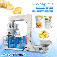 Machine de remplissage et de scellage automatique multifonctionnelle pour chips de pommes de terre, machine d'emballage pour sachets à fermeture éclair debout, biscuits, bonbons