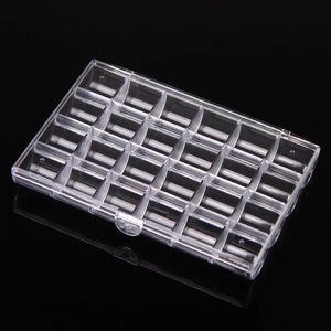 24 Lưới Nhựa Rỗng Nail Lưu Trữ Box Organizer Trường Hợp Rõ Ràng Móng Tay Trong Suốt Nghệ Thuật Rhinestone Mẹo Trang Sức Hạt Container - Product Image 2
