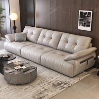 Nouveau Canapé Sectionnel Carré en Similicuir Nuage 2026 - Grand Format pour Salon de Villa - Luxe Moderne, Écologique et Durable, Rembourré