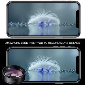 Best Seller 10 in 1 Wide Angle Fisheye Filters Selfie External Mobile <b>Camera</b> Lens for iphone <b>Camera</b> Lens - Product Image 3