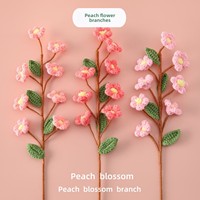Buket bunga persik wol rajutan semua dunia buket pernikahan wanita mencari hati untuk wisuda & pengiring pengantin