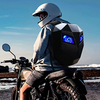 Bolsa impermeable de carcasa dura para montar a precio barato, publicidad, pantalla interactiva programable, luces RGB, mochila led