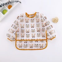 Bavoirs d'Alimentation Imperméables à Manches Longues pour Enfants, Vente en Gros, Bavoirs Bébé à Couverture Complète avec Poche pour Tout-petits