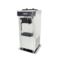 Machine à Crème Glacée Molle Professionnelle Automatique Trois Parfums, Équipement de 25 Litres