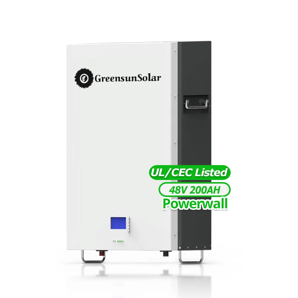 Greensun CE UL certifié mur d'alimentation batterie au lithium 48V 200AH California Energy Commission Listes des équipements solaires